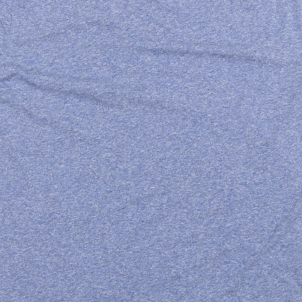 Divided Mens Blue  Cotton  T-Shirt Size M Round Neck