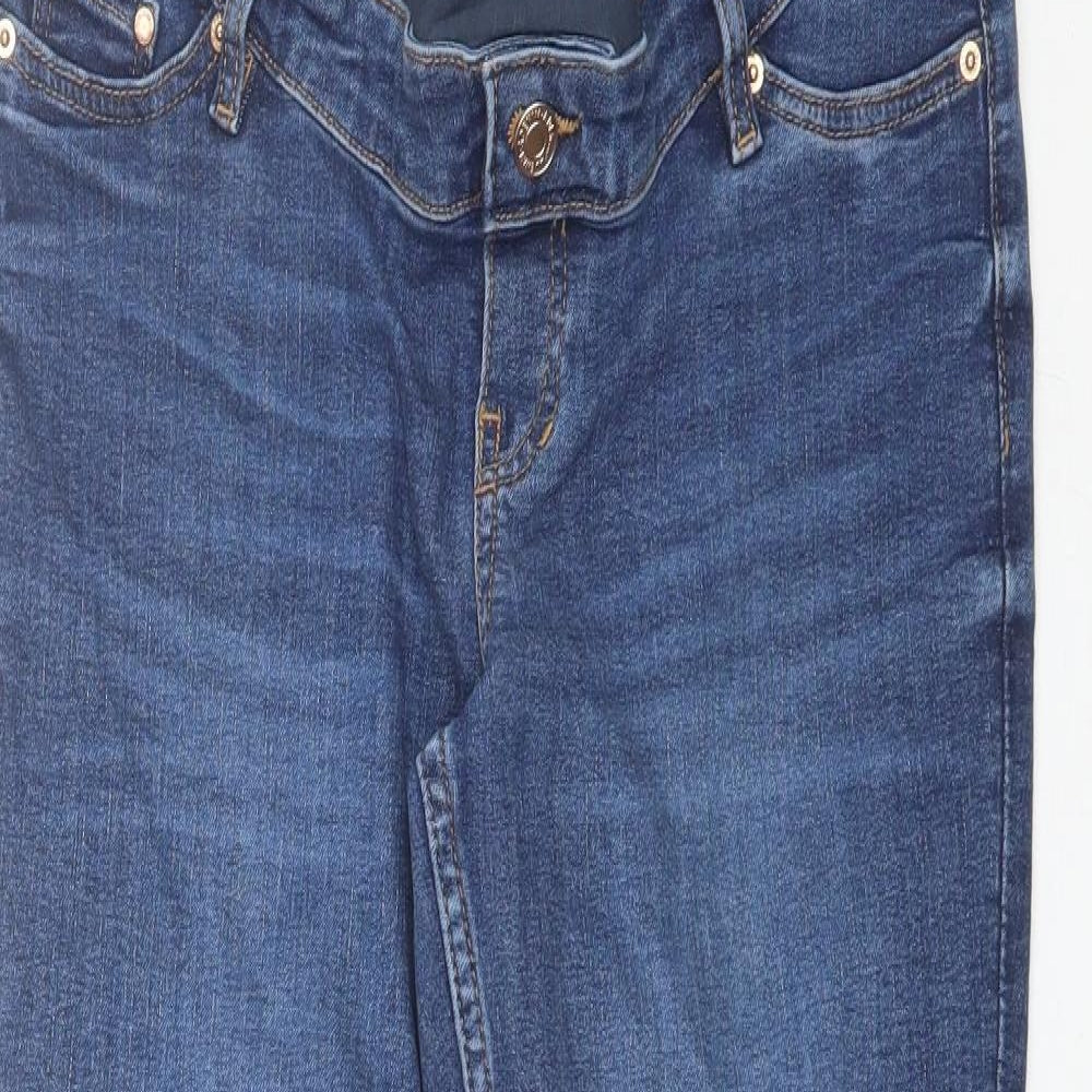 H&M Womens Blue  Cotton Skinny Jeans Size M L29 in Regular