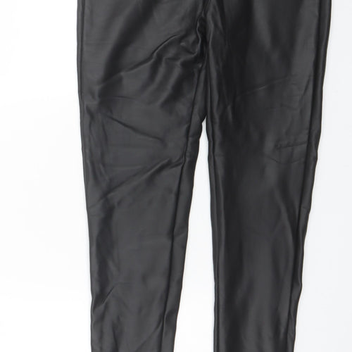 Moski Womens Black  Polyester Trousers  Size XL L27 in Regular