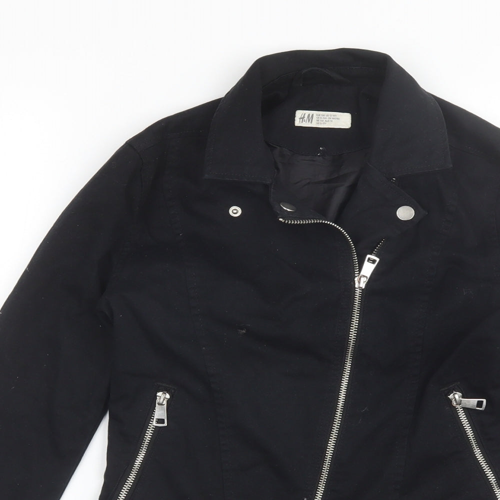H&M Girls Black   Jacket  Size 12-13 Years