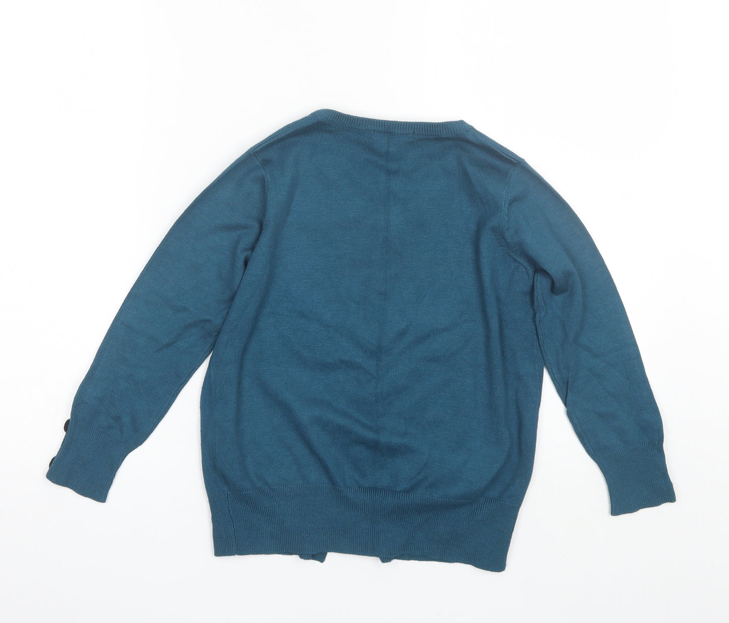 River Island Womens Blue Round Neck  Viscose Cardigan Jumper Size 8