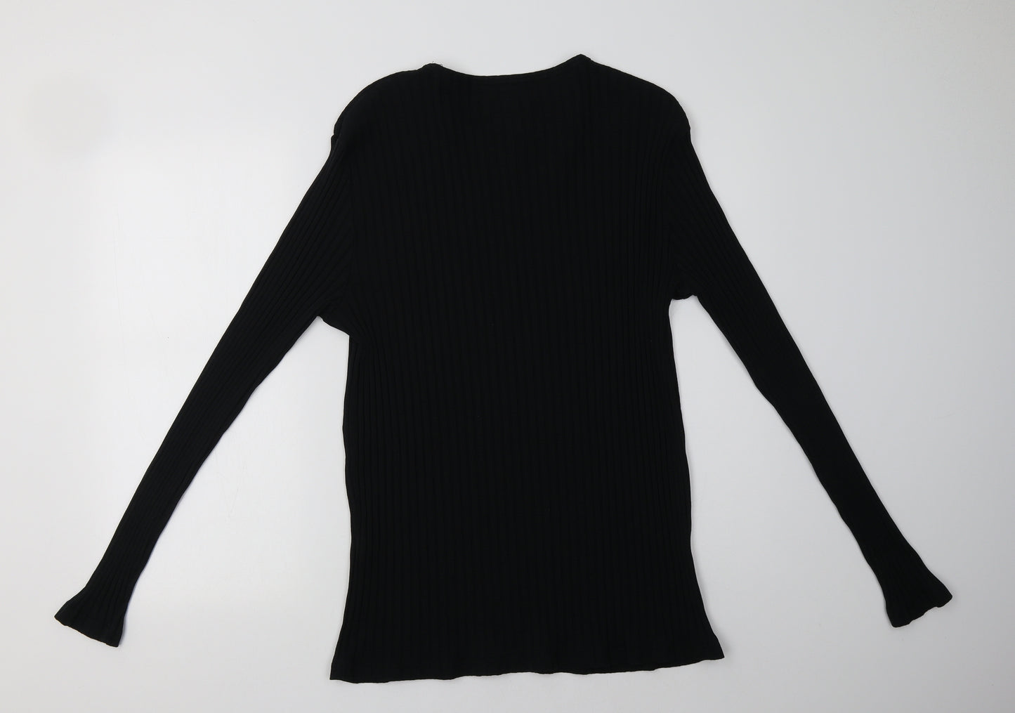 River Island Mens Black  Polyester  T-Shirt Size M Crew Neck