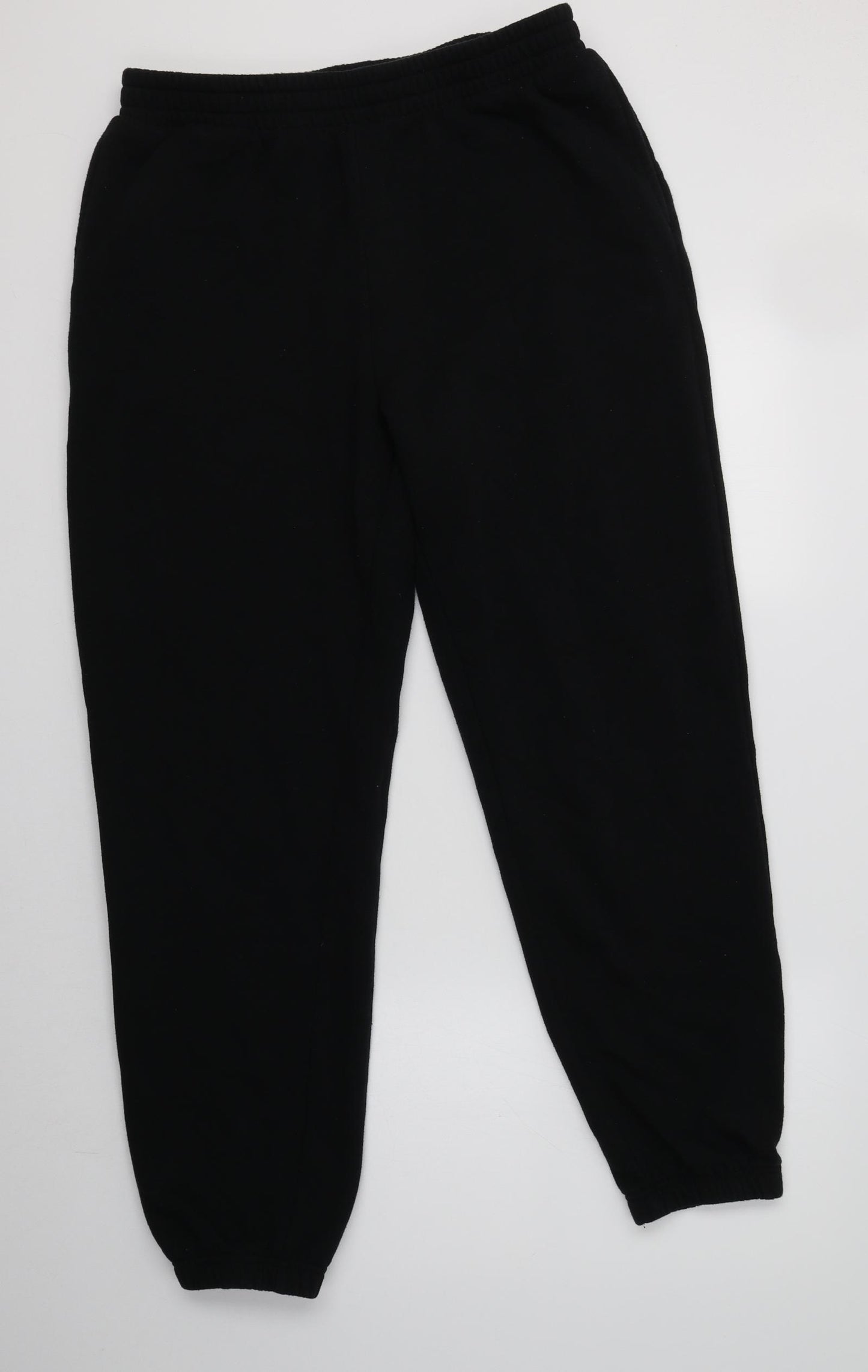New Look Womens Black  Cotton Jogger Trousers Size 16 L31 in Regular