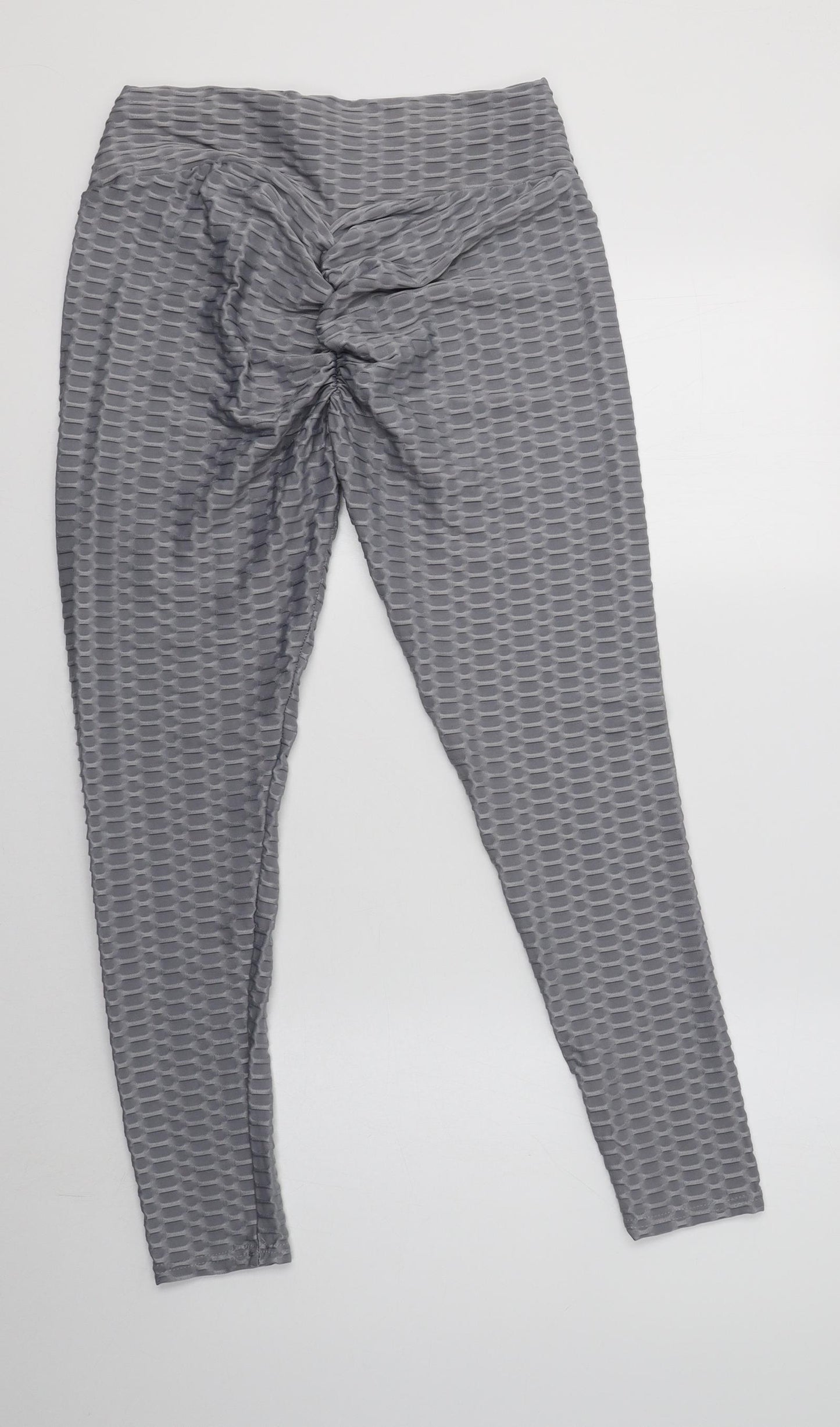 Preworn Womens Grey  Polyester Compression Leggings Size XL L27 in Regular