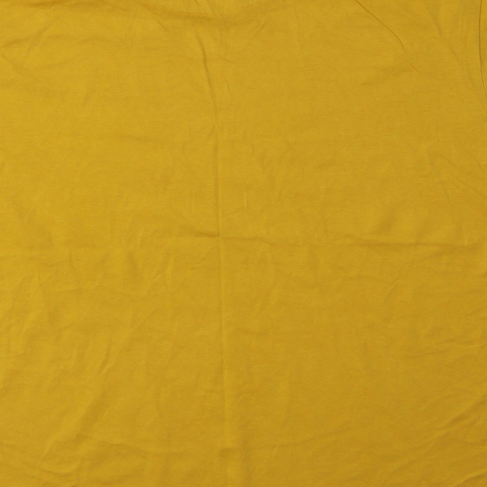 Primark Mens Yellow  Cotton  T-Shirt Size 2XL Crew Neck