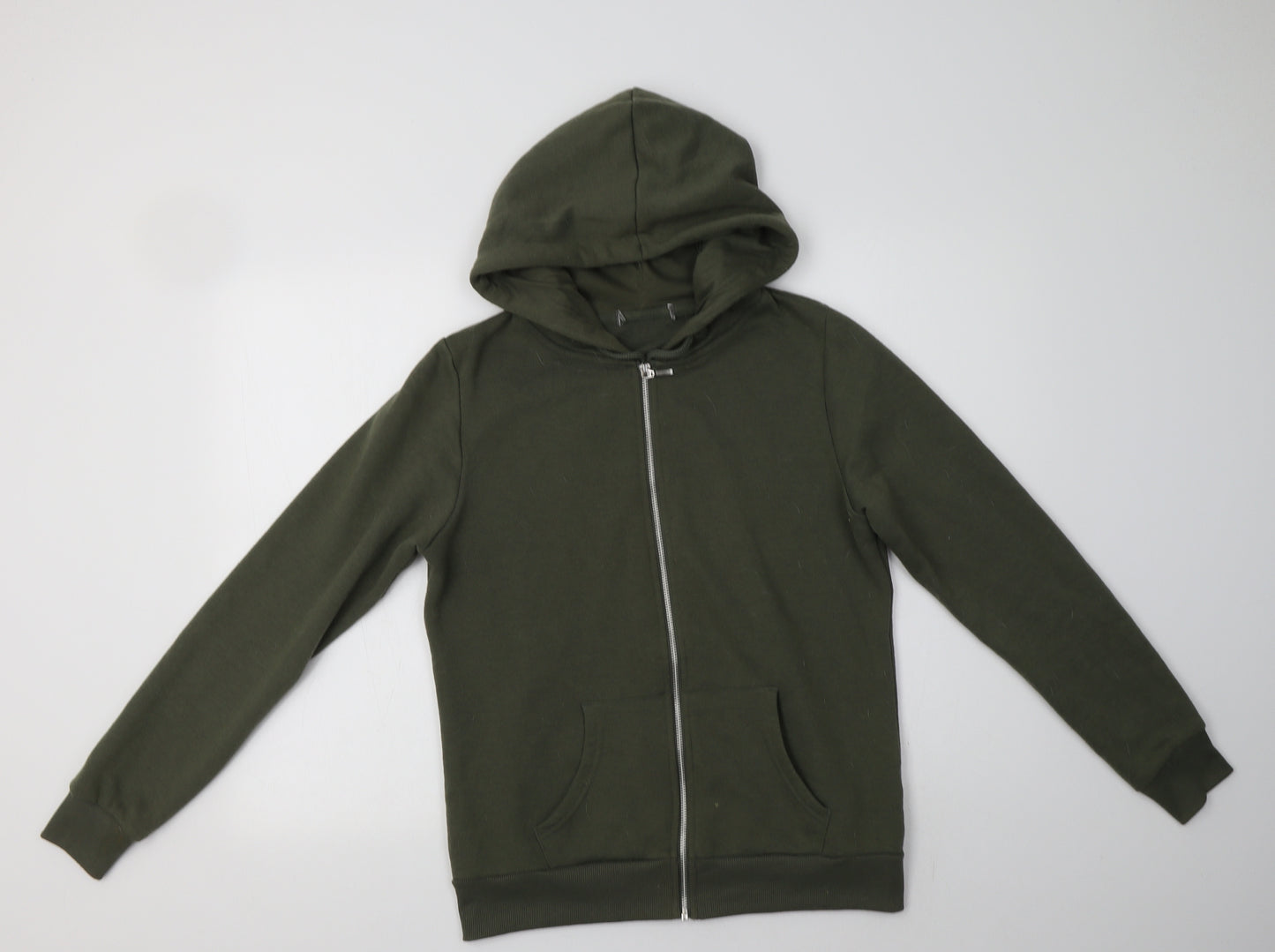 Primark Womens Green  Polyester Full Zip Hoodie Size S