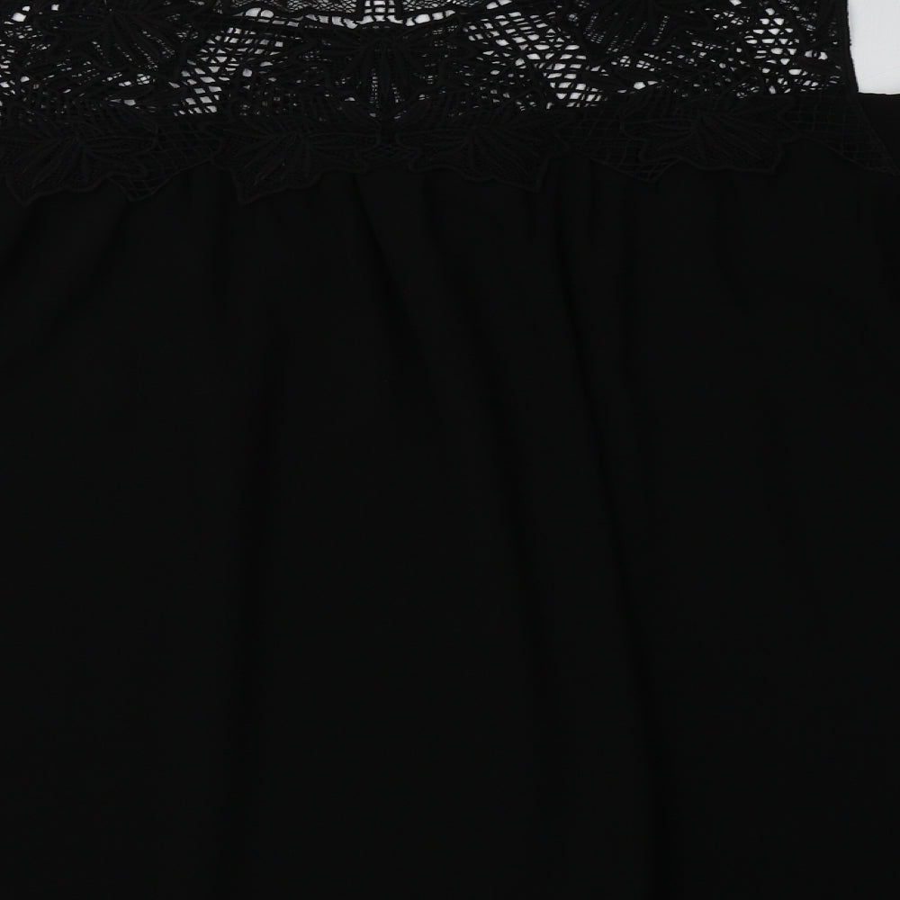 Soon Womens Black  Polyester Basic Blouse Size 20