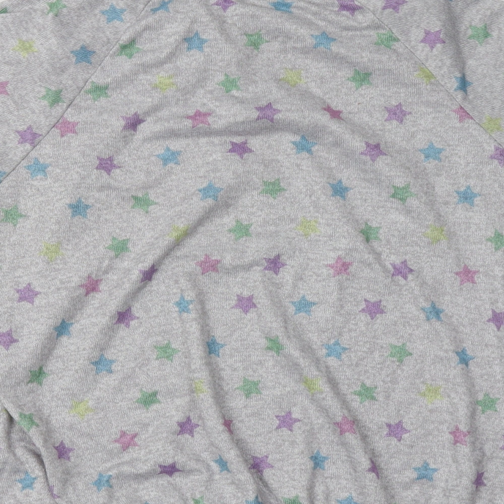TU Womens Grey Geometric Polyester Top Pyjama Top Size 12   - Star Print