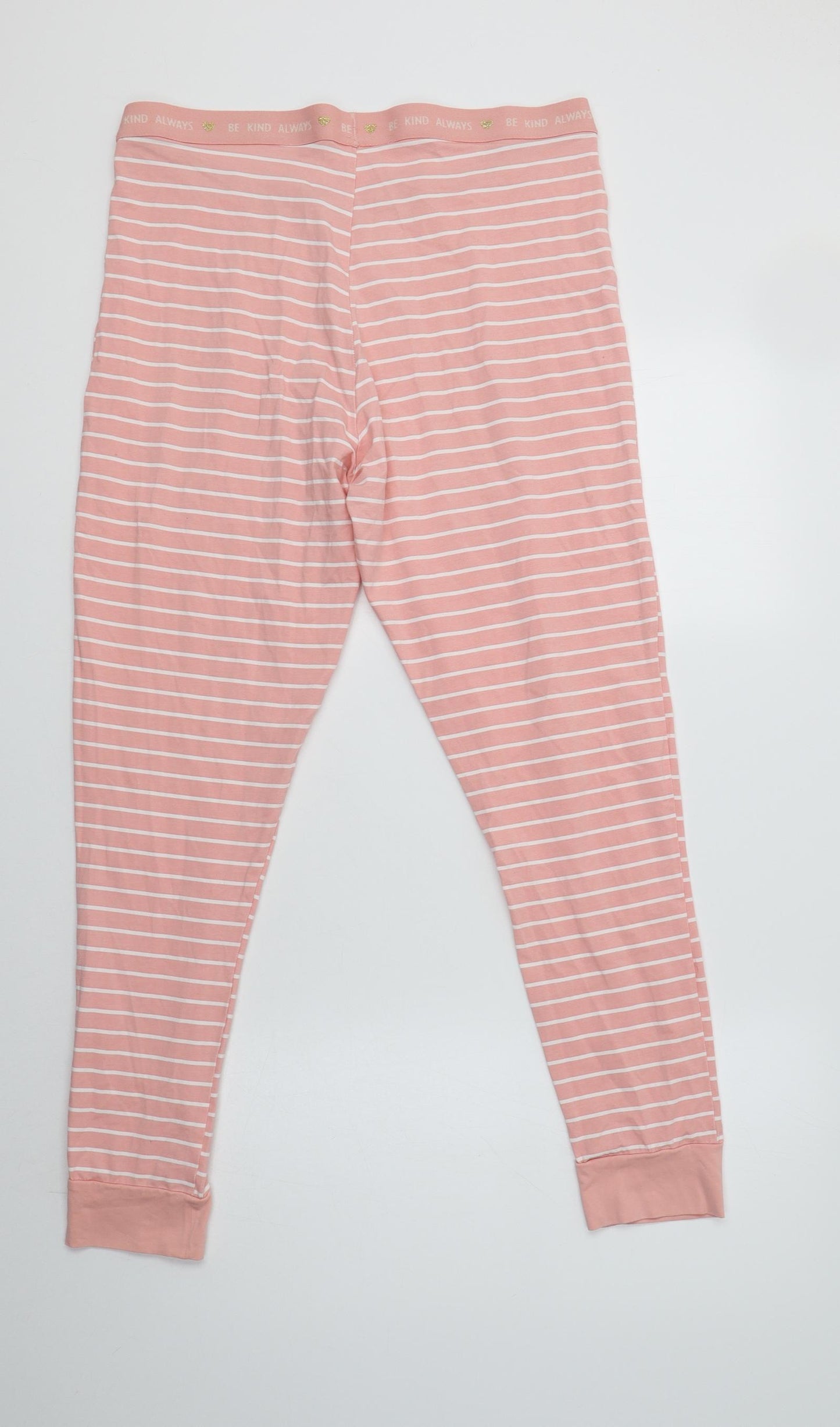George Womens Pink Striped Cotton  Pyjama Pants Size 16