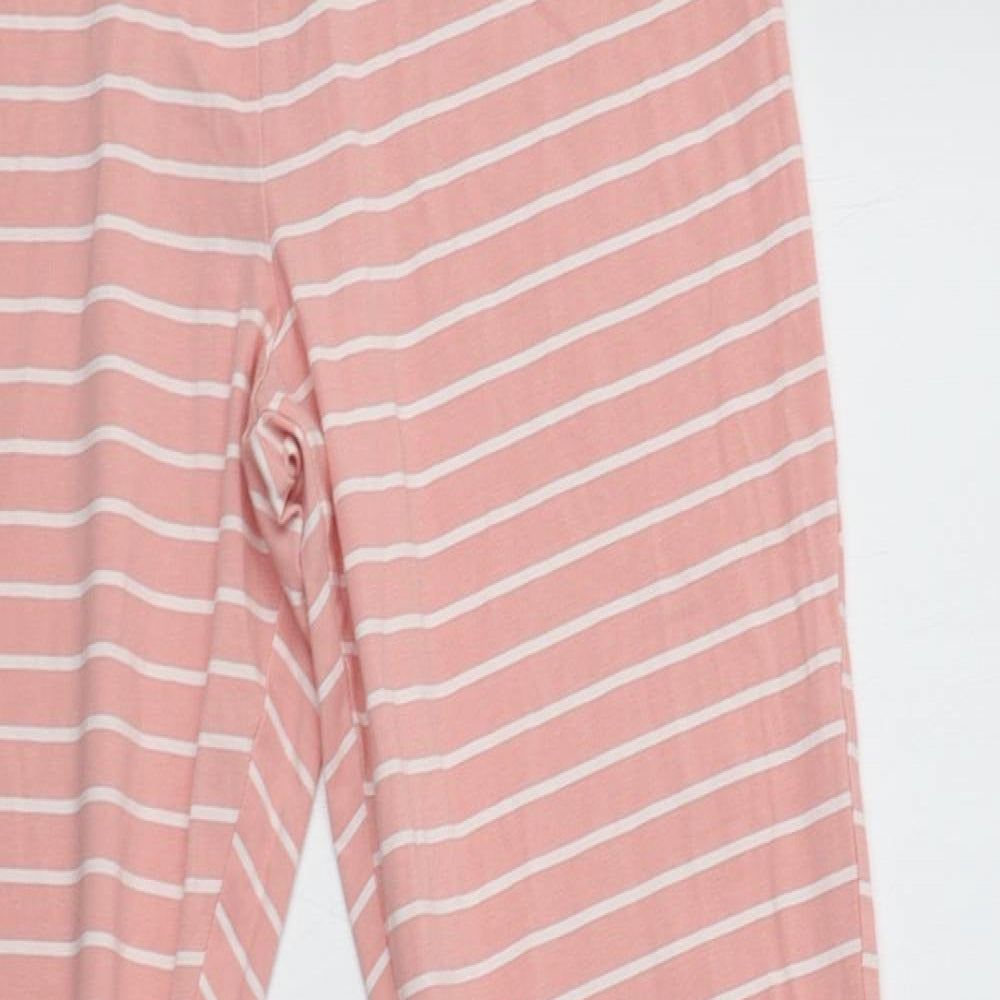 George Womens Pink Striped Cotton  Pyjama Pants Size 16
