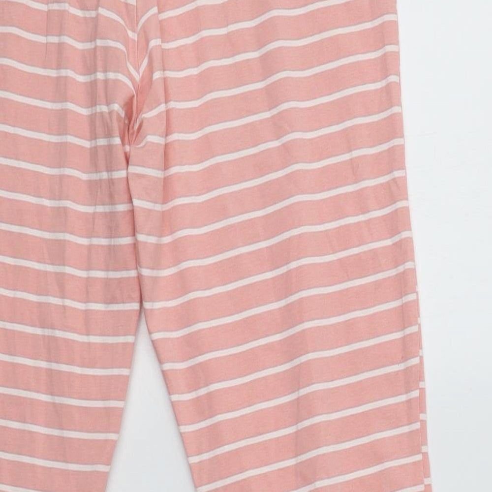 George Womens Pink Striped Cotton  Pyjama Pants Size 16