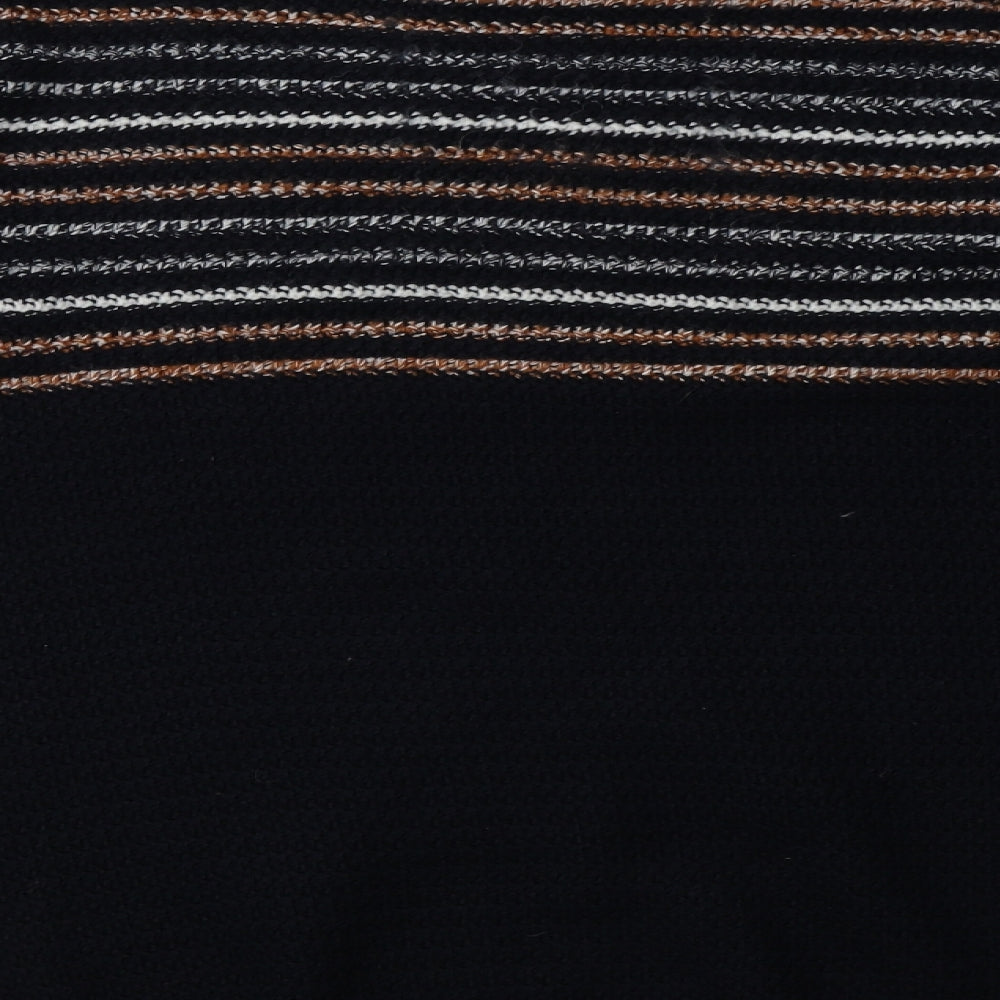 Matalan Mens Blue Crew Neck Striped Acrylic Pullover Jumper Size L