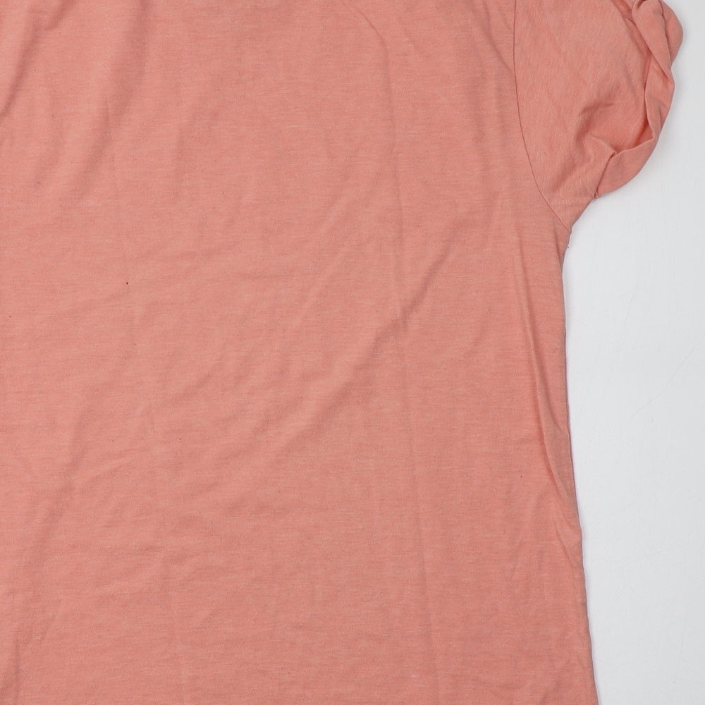 Topman Mens Pink  Polyester  T-Shirt Size M Crew Neck