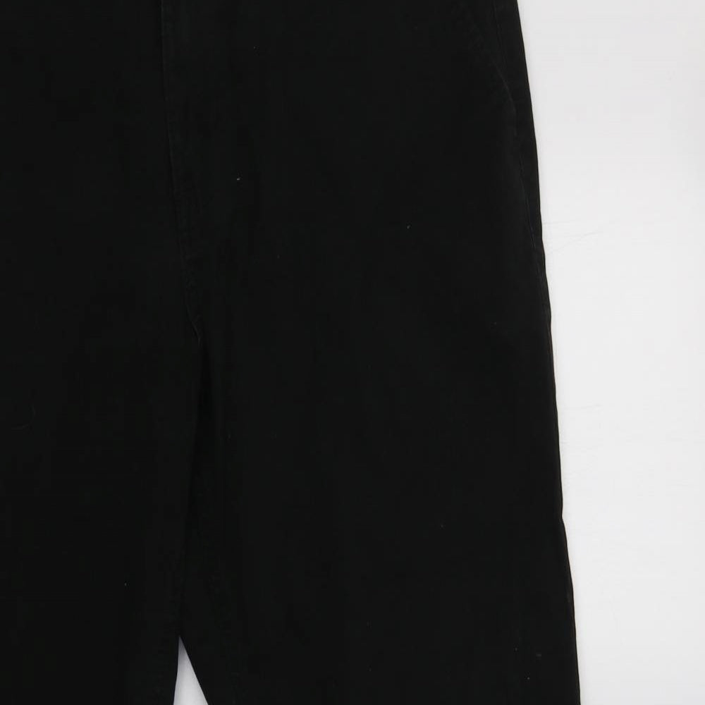 F&F Mens Black  Cotton Chino Trousers Size 36 L36 in Regular