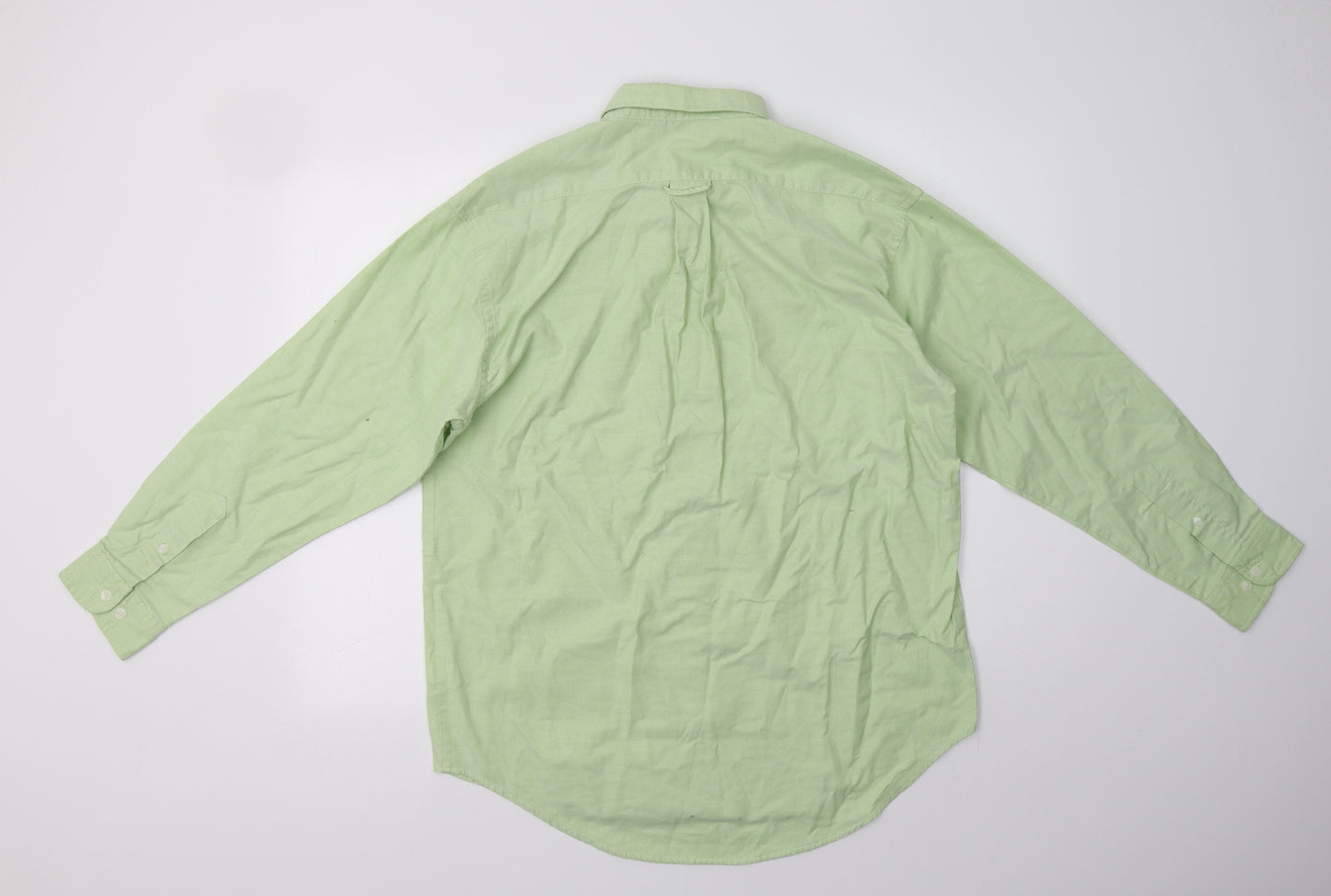 Baresi Jeans Mens Green  Cotton  Button-Up Size M Collared