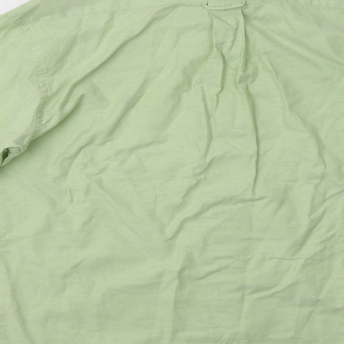 Baresi Jeans Mens Green  Cotton  Button-Up Size M Collared