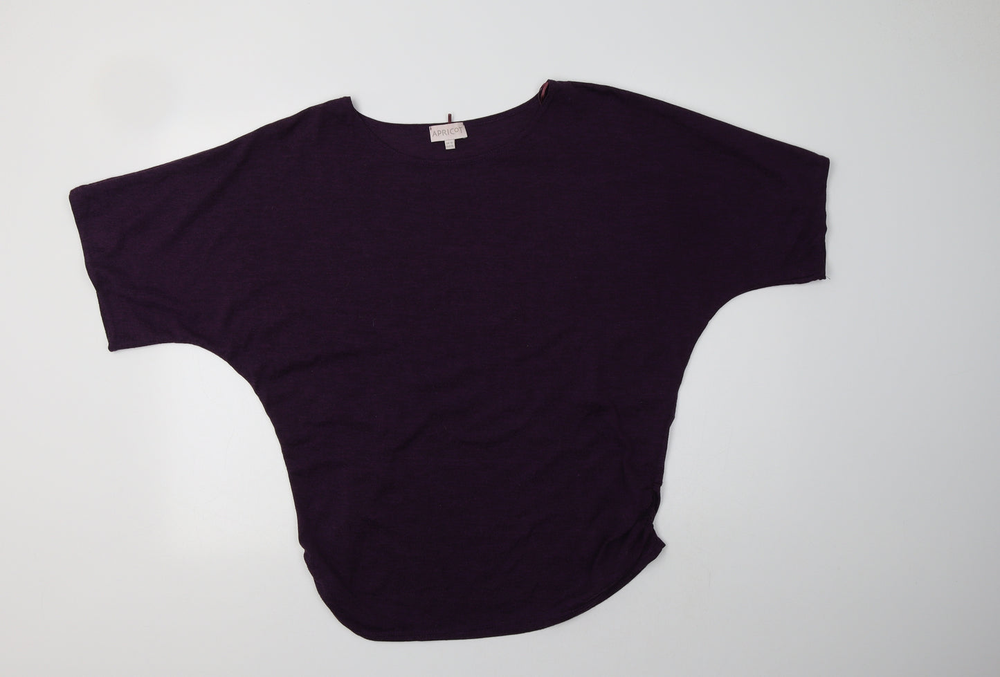 Apricot Womens Purple Boat Neck  Polyester Pullover Jumper Size 16