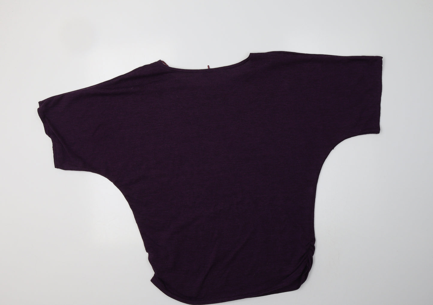 Apricot Womens Purple Boat Neck  Polyester Pullover Jumper Size 16