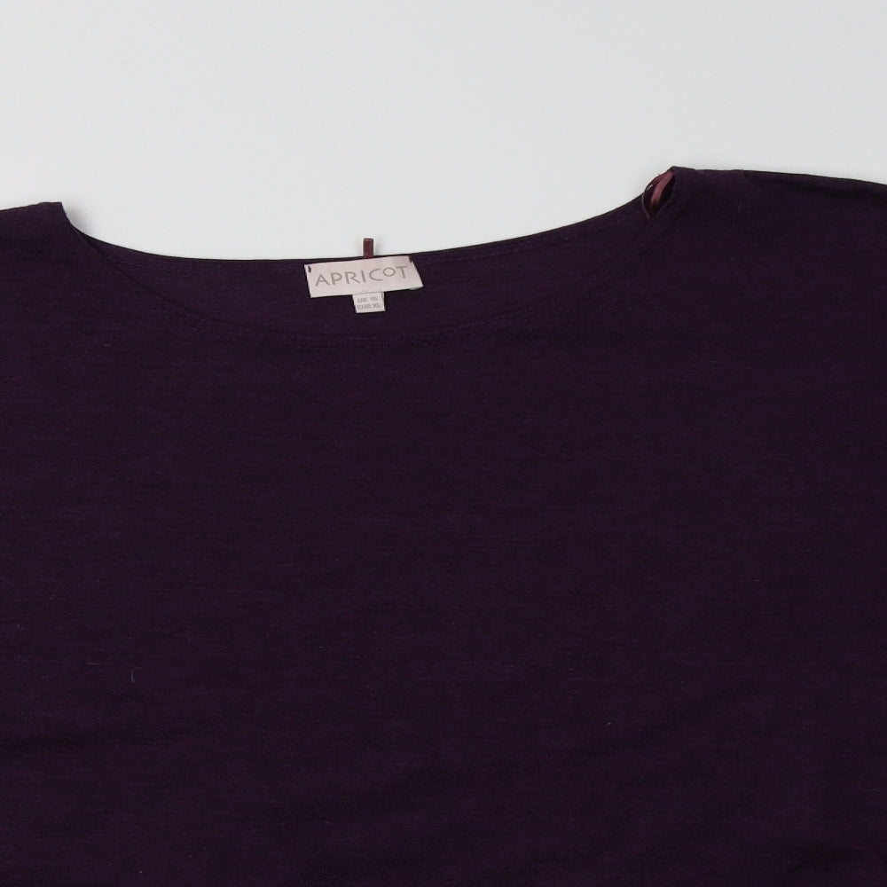 Apricot Womens Purple Boat Neck  Polyester Pullover Jumper Size 16