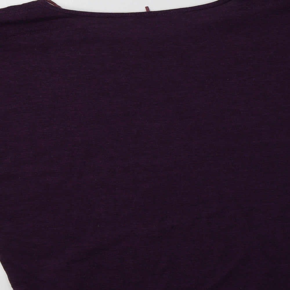 Apricot Womens Purple Boat Neck  Polyester Pullover Jumper Size 16