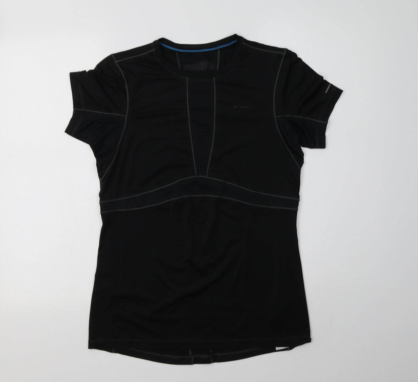 Columbia Womens Black  Polyester Basic T-Shirt Size M Crew Neck