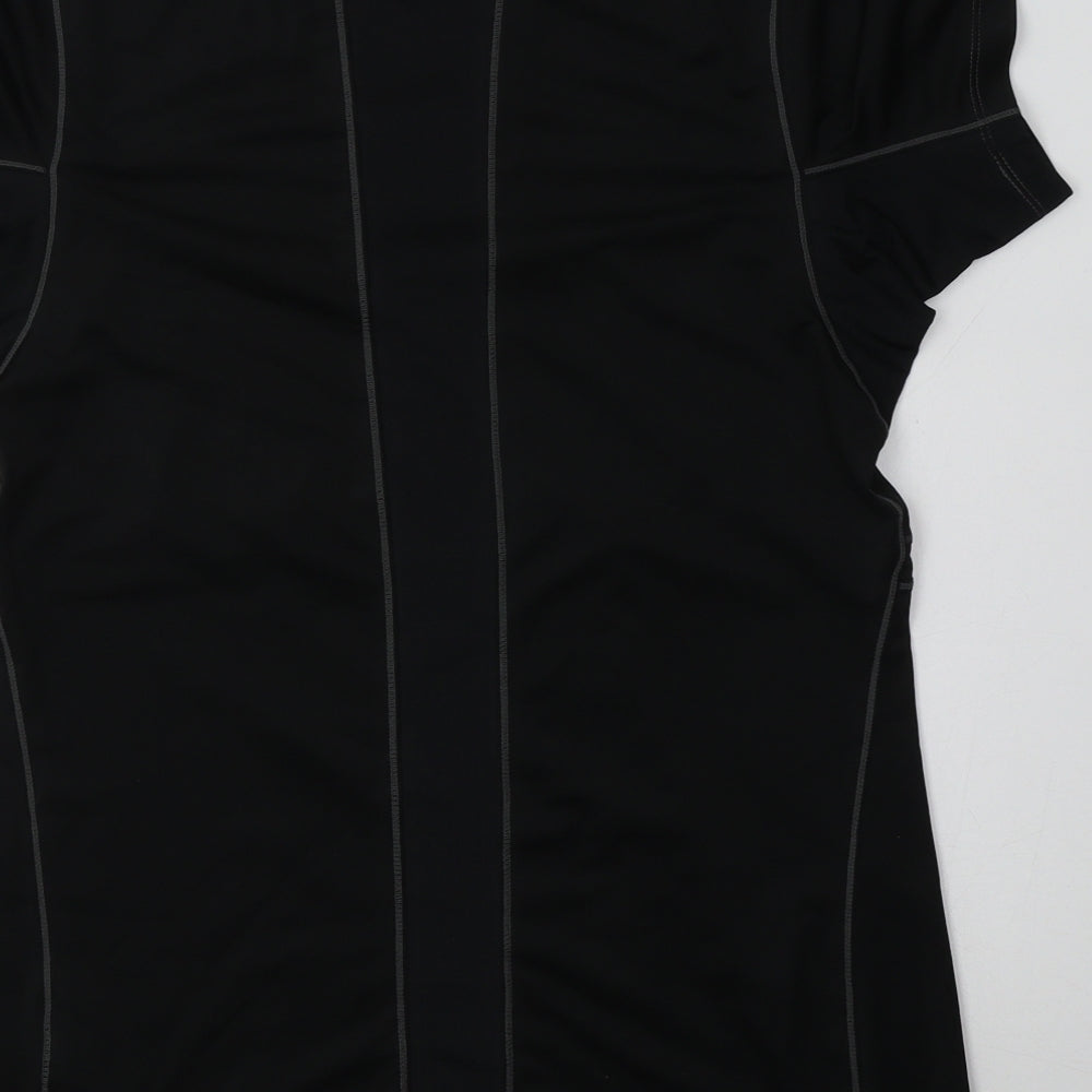 Columbia Womens Black  Polyester Basic T-Shirt Size M Crew Neck