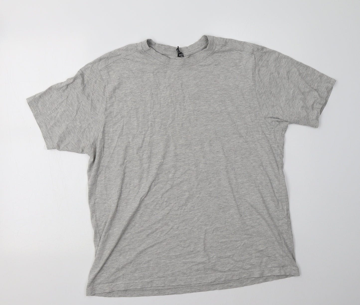 Donnay Mens Grey  Cotton  T-Shirt Size XL Crew Neck