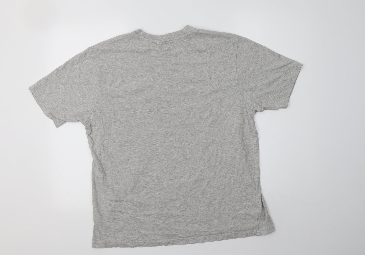 Donnay Mens Grey  Cotton  T-Shirt Size XL Crew Neck