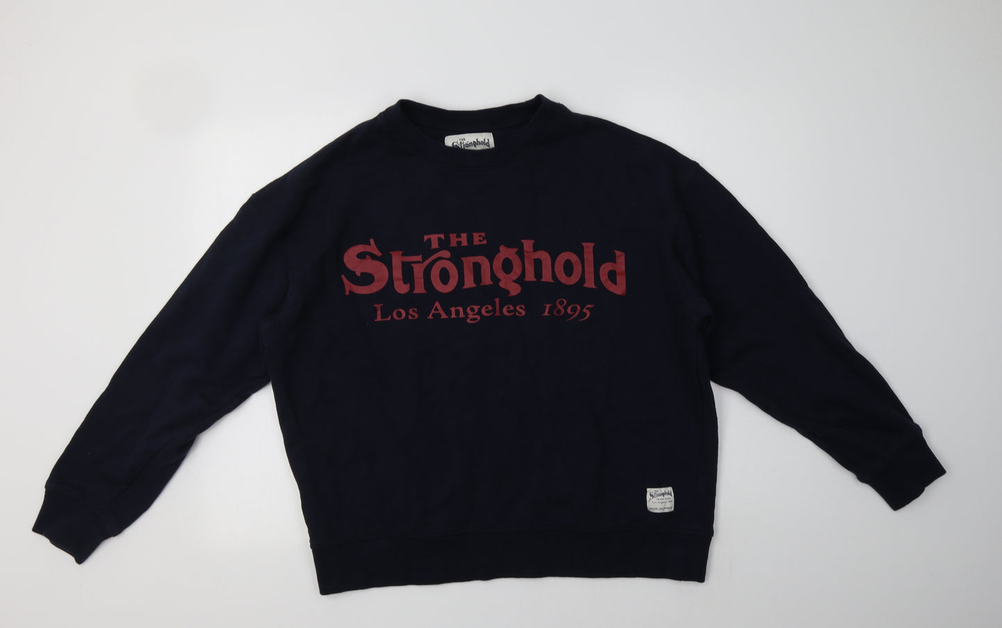 The Stronghold Mens Blue  Cotton Pullover Sweatshirt Size L