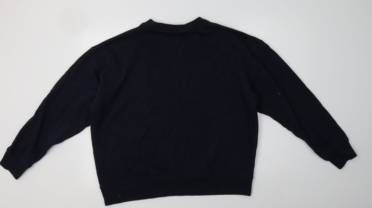 The Stronghold Mens Blue  Cotton Pullover Sweatshirt Size L