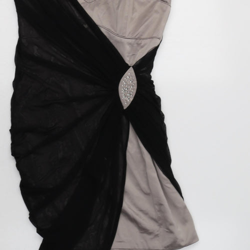 Lipsy Womens Black  Polyamide Bodycon  Size 8  Off the Shoulder