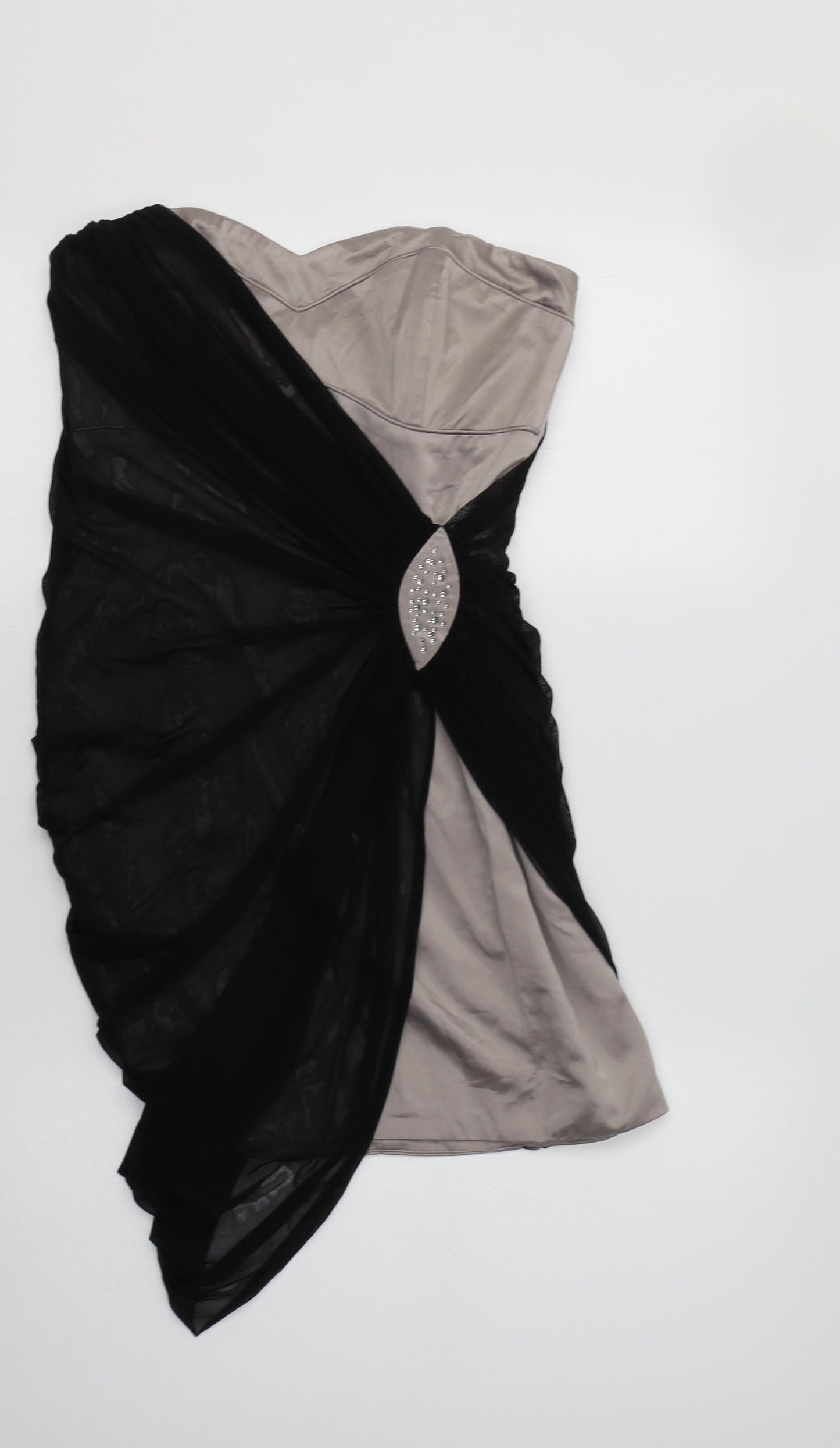 Lipsy Womens Black  Polyamide Bodycon  Size 8  Off the Shoulder