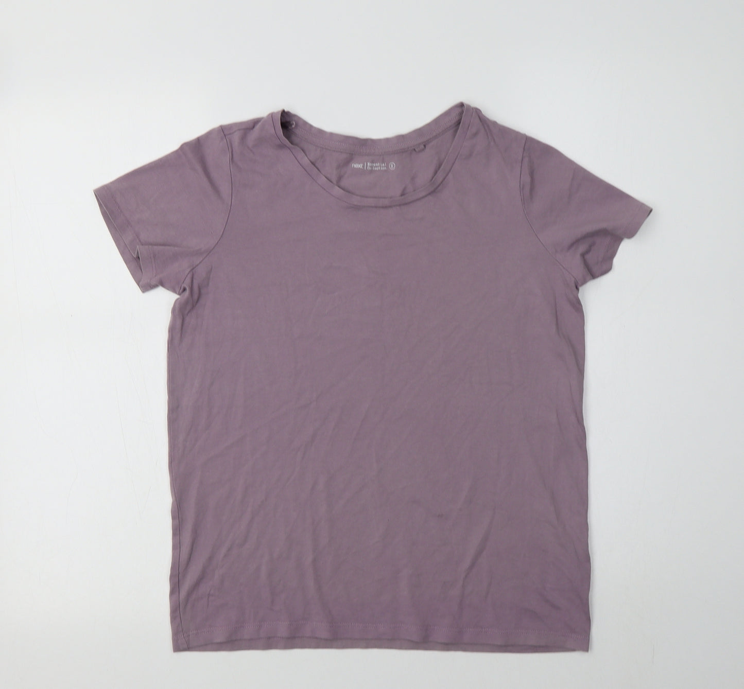 NEXT Womens Purple  Cotton Basic T-Shirt Size 8 Crew Neck