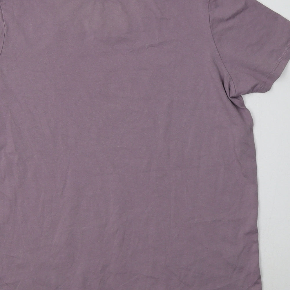 NEXT Womens Purple  Cotton Basic T-Shirt Size 8 Crew Neck