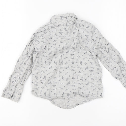 F&F Boys Grey  Cotton Basic Button-Up Size 2-3 Years Collared Button