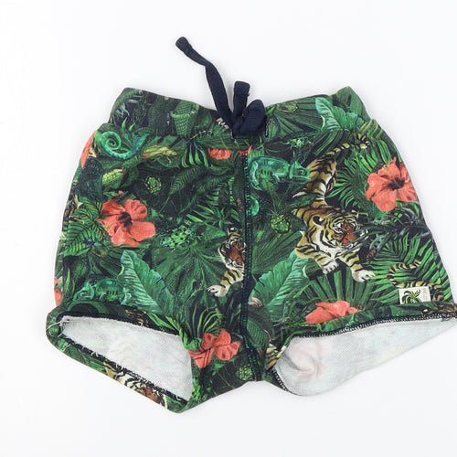 H&M Boys Green  Cotton Cropped Trousers Size 18 Months