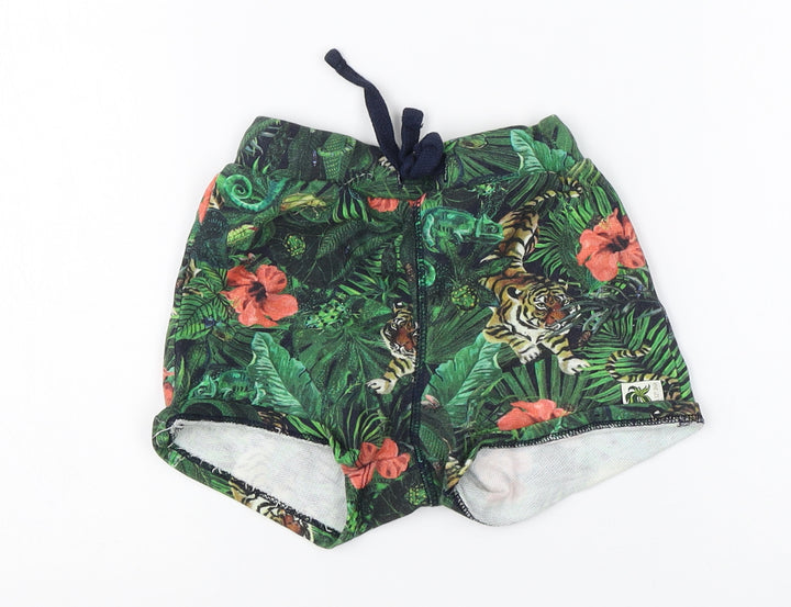 H&M Boys Green Cotton Cropped Trousers Size 18 Months
