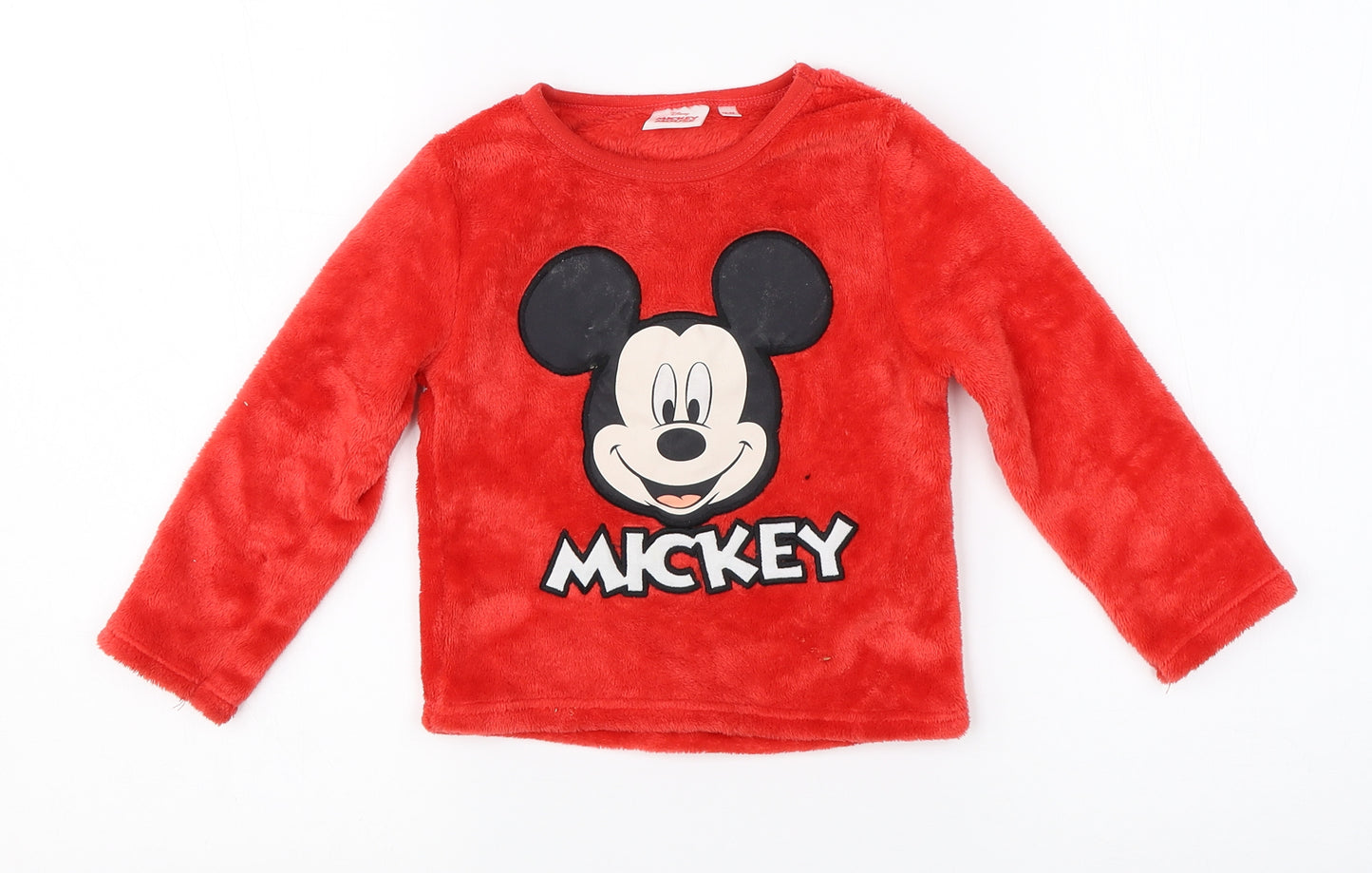 Disney Boys Red  Polyester  Pyjama Top Size 18-24 Months   - disney mickey mouse