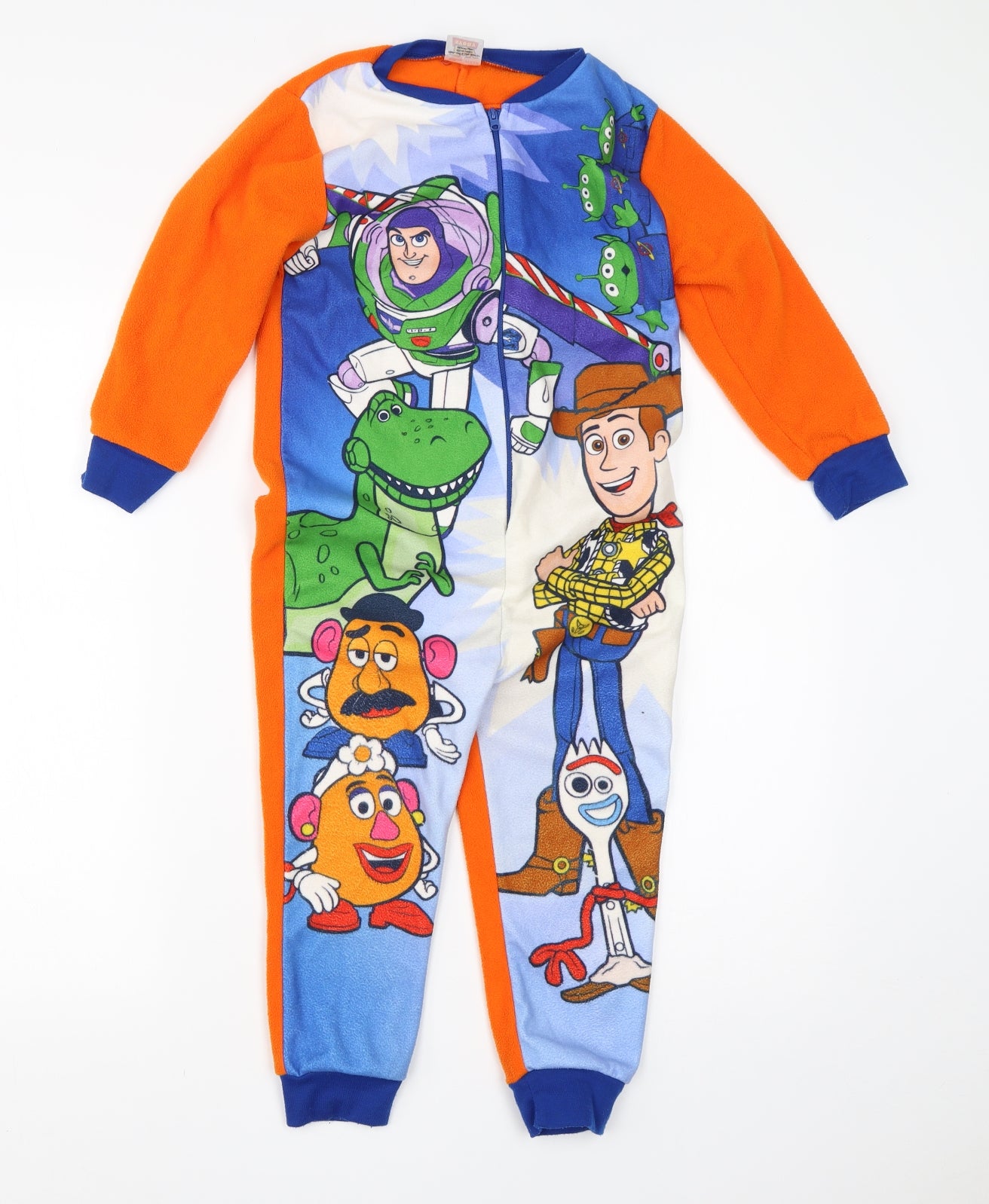 Disney Boys Orange  Polyester  One Piece Size 5-6 Years  Zip - toy story