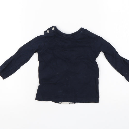 George Boys Blue  Cotton Pullover Jumper Size 3-6 Months