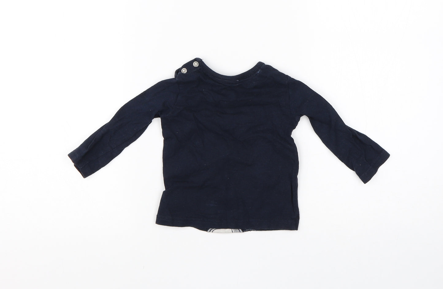 George Boys Blue  Cotton Pullover Jumper Size 3-6 Months