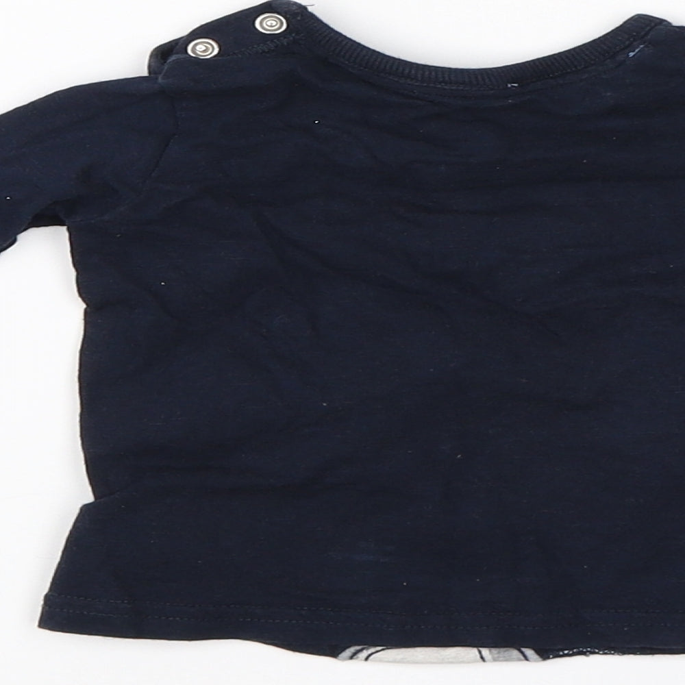 George Boys Blue  Cotton Pullover Jumper Size 3-6 Months