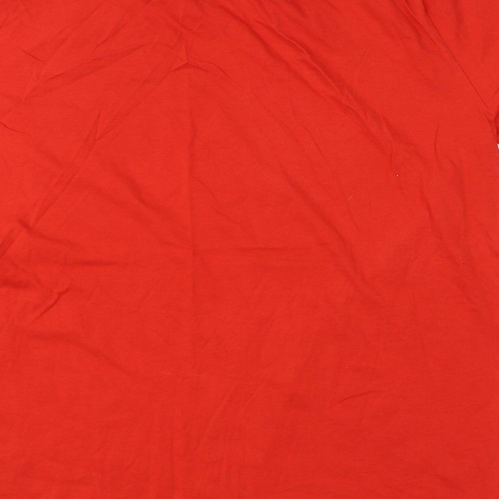 Primark Womens Red  Cotton Basic T-Shirt Size XL Round Neck