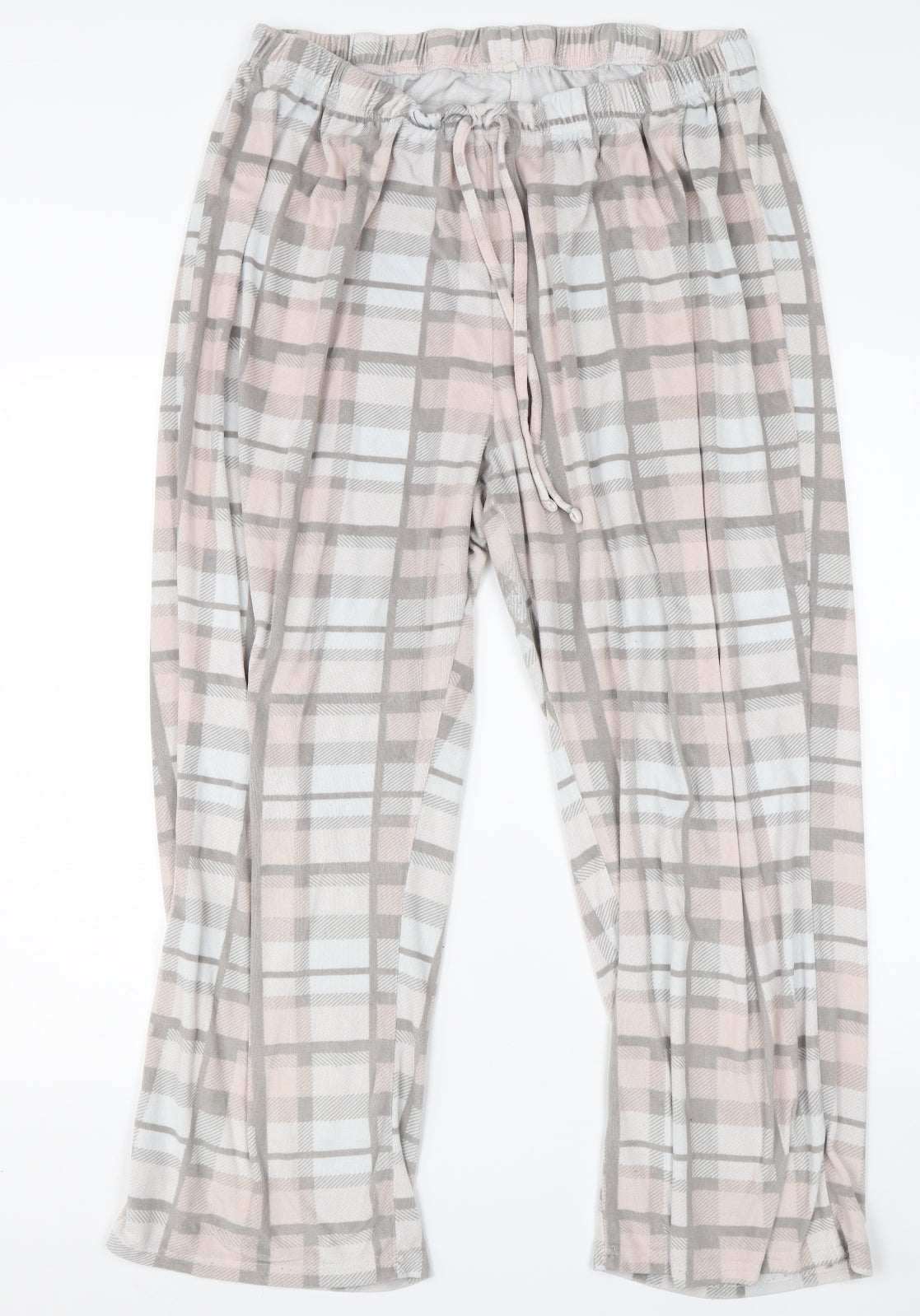 Preworn Womens Multicoloured Check Polyester  Pyjama Pants Size XL