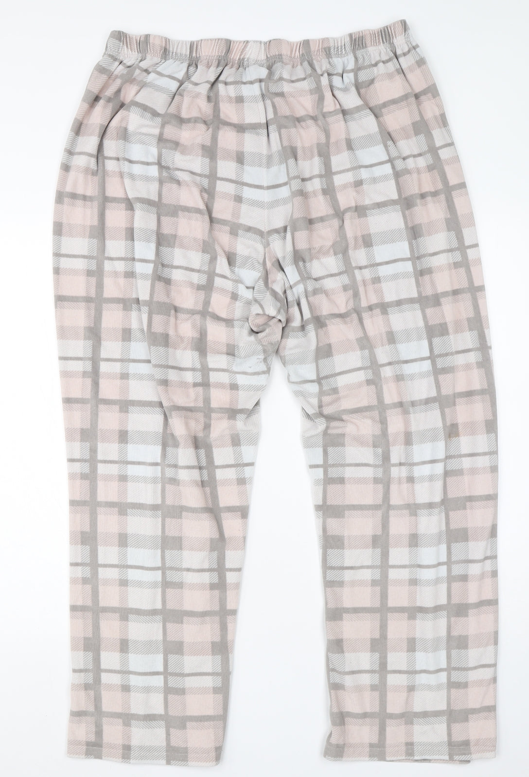 Preworn Womens Multicoloured Check Polyester  Pyjama Pants Size XL