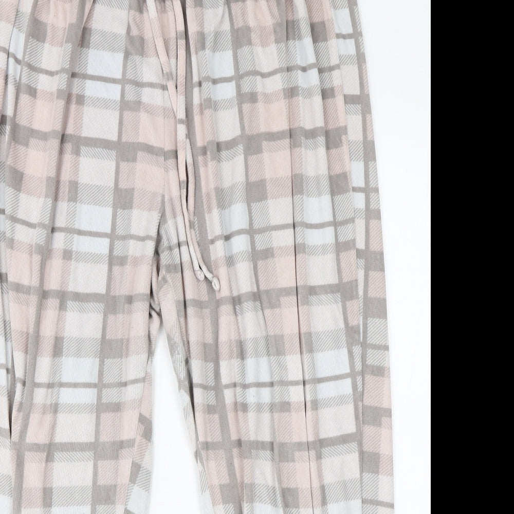 Preworn Womens Multicoloured Check Polyester  Pyjama Pants Size XL