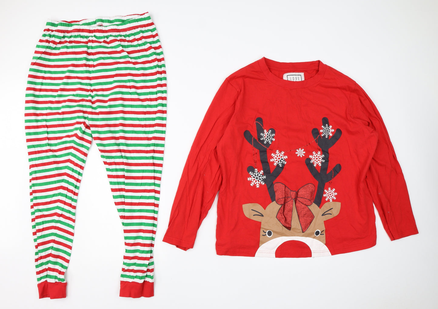 Love To Dream Womens Multicoloured  Cotton  Pyjama Set Size 18   - christmas