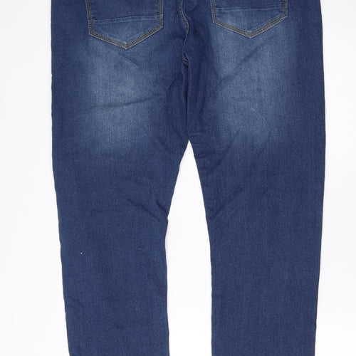 Livergy Mens Blue  Cotton Straight Jeans Size 36 L30 in Regular