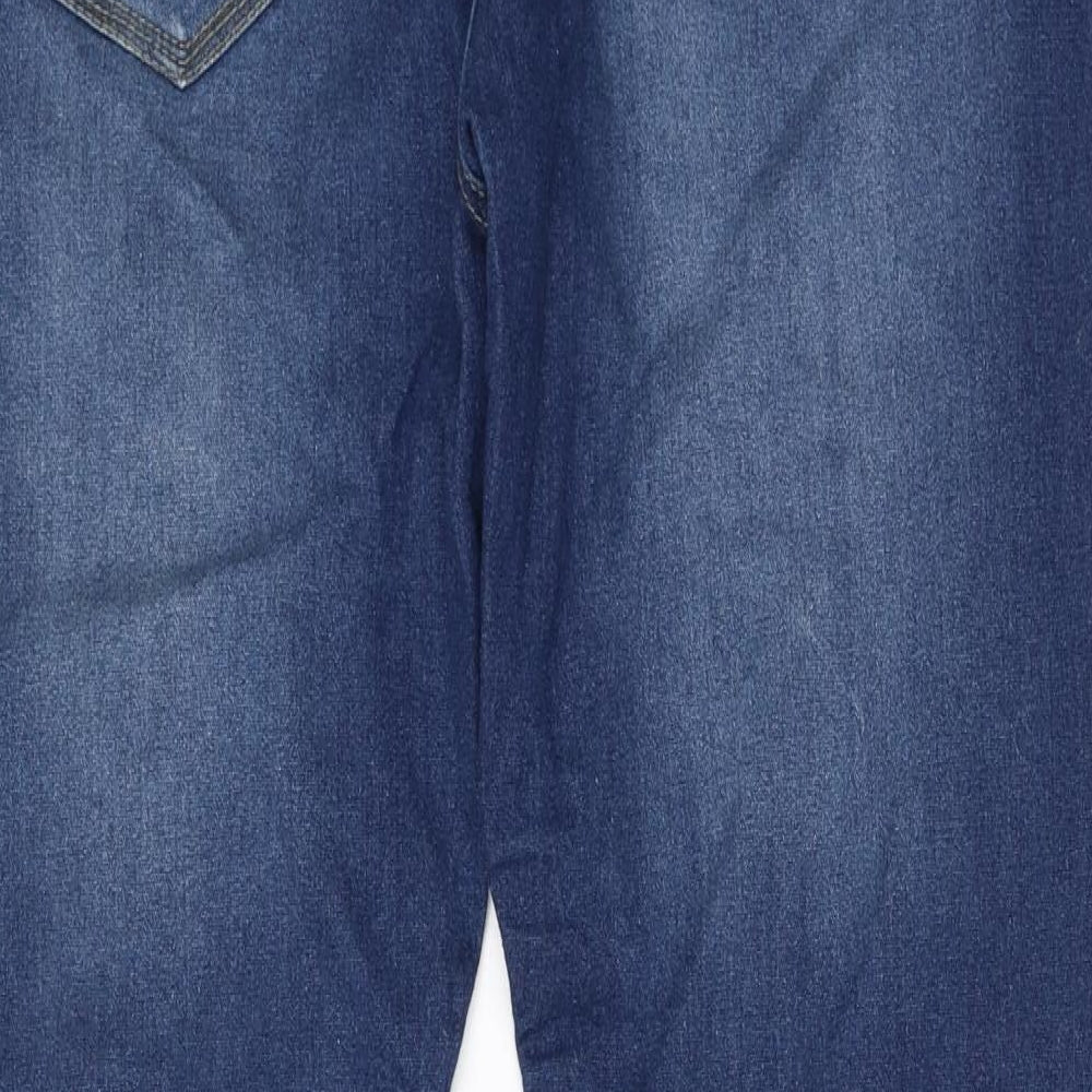 Livergy Mens Blue  Cotton Straight Jeans Size 36 L30 in Regular