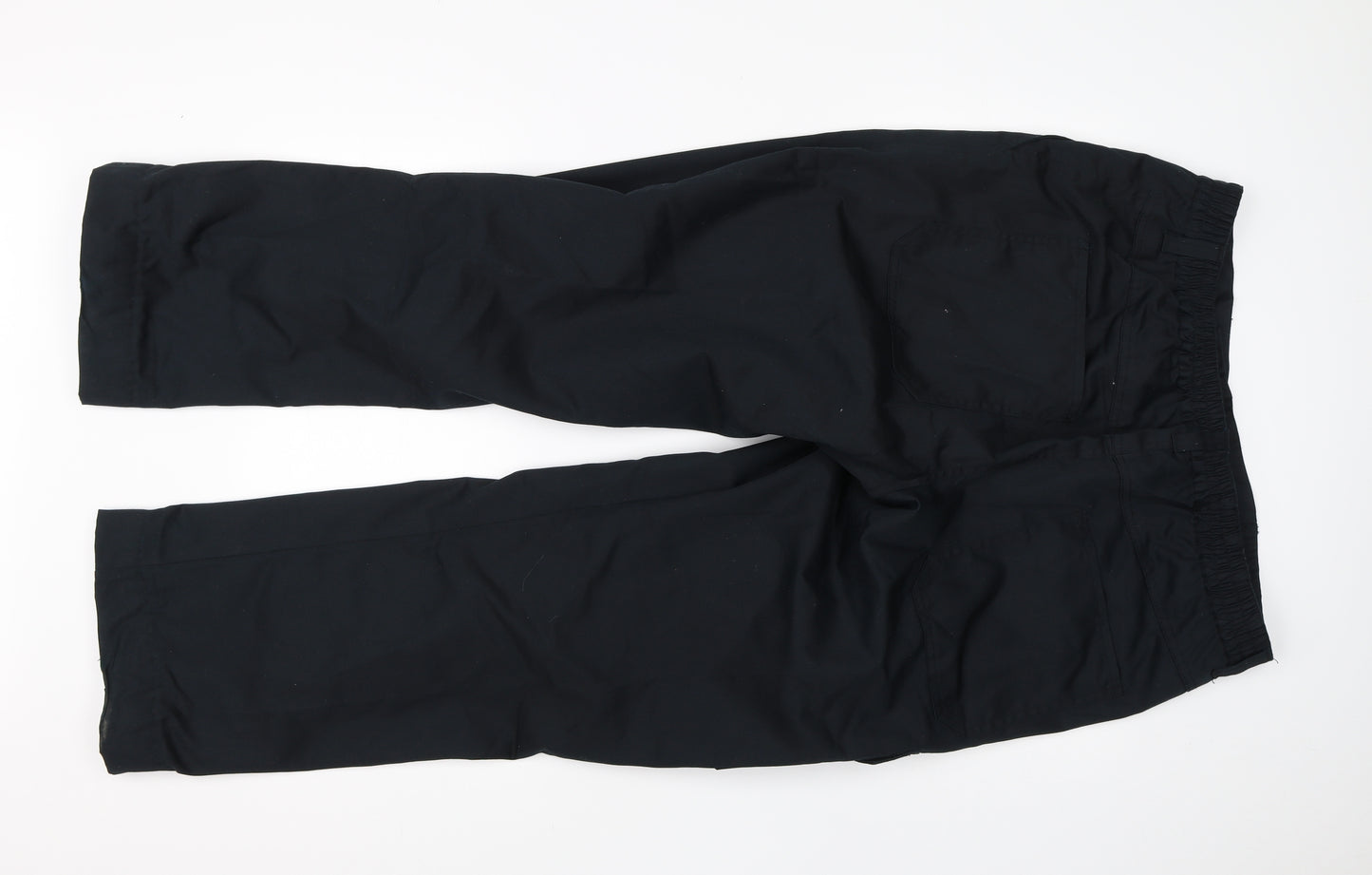 Preworn Mens Black  Cotton Cargo Trousers Size 36 L28 in Regular